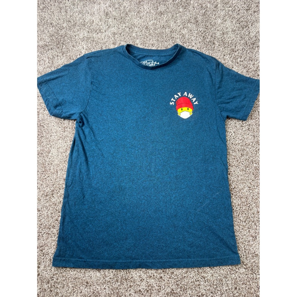 Eighty Eight Brand Boys Socially Distant Graphic T-Shirt Size 14/16 Blue Heather